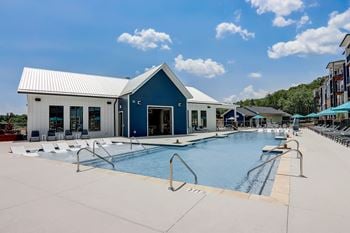 Resort-inspired saltwater pool & sun deck